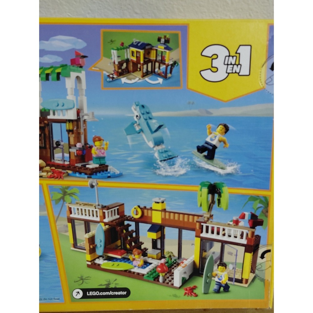 LEGO Creator 3-in-1 31118 Surfer Beach House 564 Pieces Retired Set - Picture 3 of 8